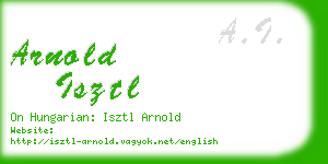 arnold isztl business card